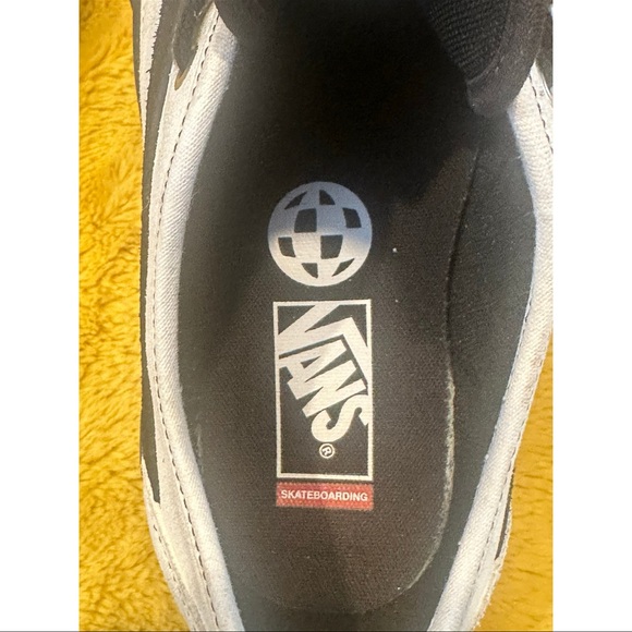 Vans Off The Wall Low Top Shoes Sneakers LEATHER Size 11 Men Black White Skater - Picture 6 of 9